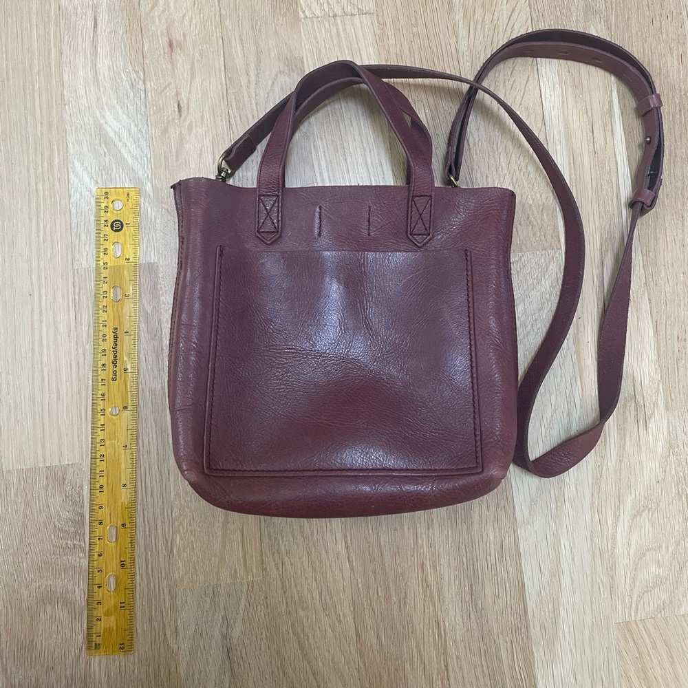 Madewell leather purse crossbody bag wine Bordeaux leather